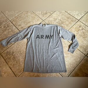 Gray ARMY Long Sleeve Men's Shirt